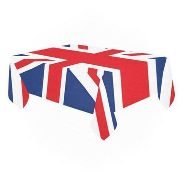 180cm Union Jack Flag Party Plastic Tablecloth Table Cover King's Coronation - ZYBUX