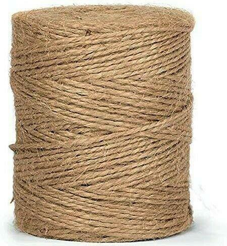 Natural 3-Ply Jute String Twine for Crafts, Packing & Wrapping