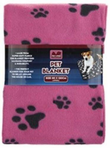 Soft Fleece Paw Print Pet Blanket Dog Puppy Car Cat Warm Bed Blankets XS-XL