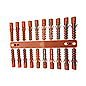 8MM Wall Plugs Screws Fixings Small Medium Wall Mounting Fixing Fixture 100PCS