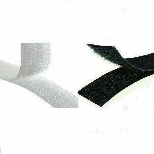 Brand Sew On Hook & Loop Sewing/Stitch-On Fabric Tape Black White