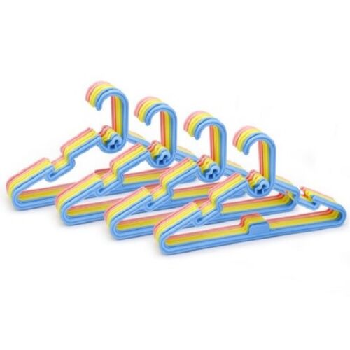 Baby Kids Children Plastic Hangers Coat Clothes Cloths With Stackable Hooks New