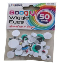 50 Googly Googley Eyes Mixed Colours Wiggly Wobbly Art Craft Fun Kids Toys