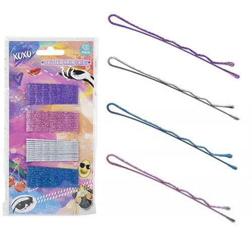 48 X Hair Styling Pin Glitter Waved Kirby Hair Grips, Clips Bobby Fashion Pins