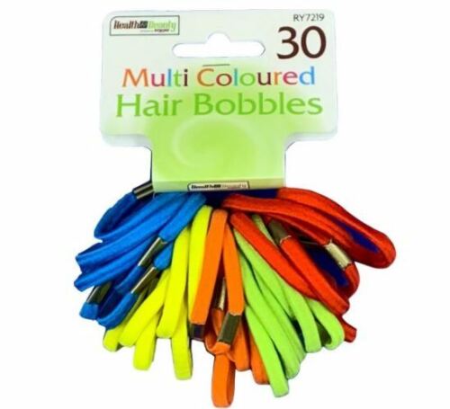 30 Quality Hair Elastics Bobbles Bands Ponios Mix School Girls Ponies Hair Ties