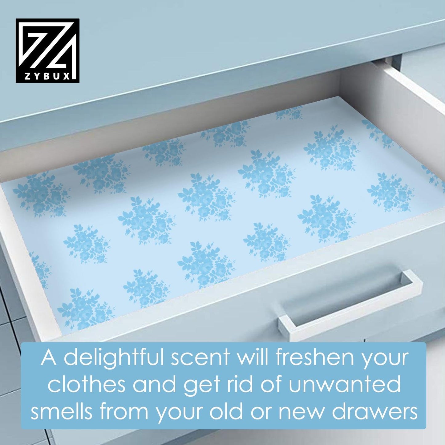 Scented Draw Liners 4 Pack Ocean Breeze, Jasmine, Wild Rose, Lavender 43x58cm - ZYBUX