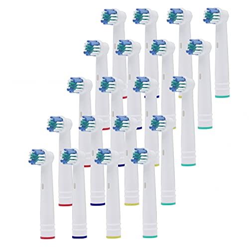 ZYBUX - Compatible with Oral B Toothbrush Heads | Compatible Heads for Oral B Electric Toothbrush | Toothbrush Heads Compatible/Replacement for Oral B Electric Toothbrush Heads - Pack of 20 - ZYBUX