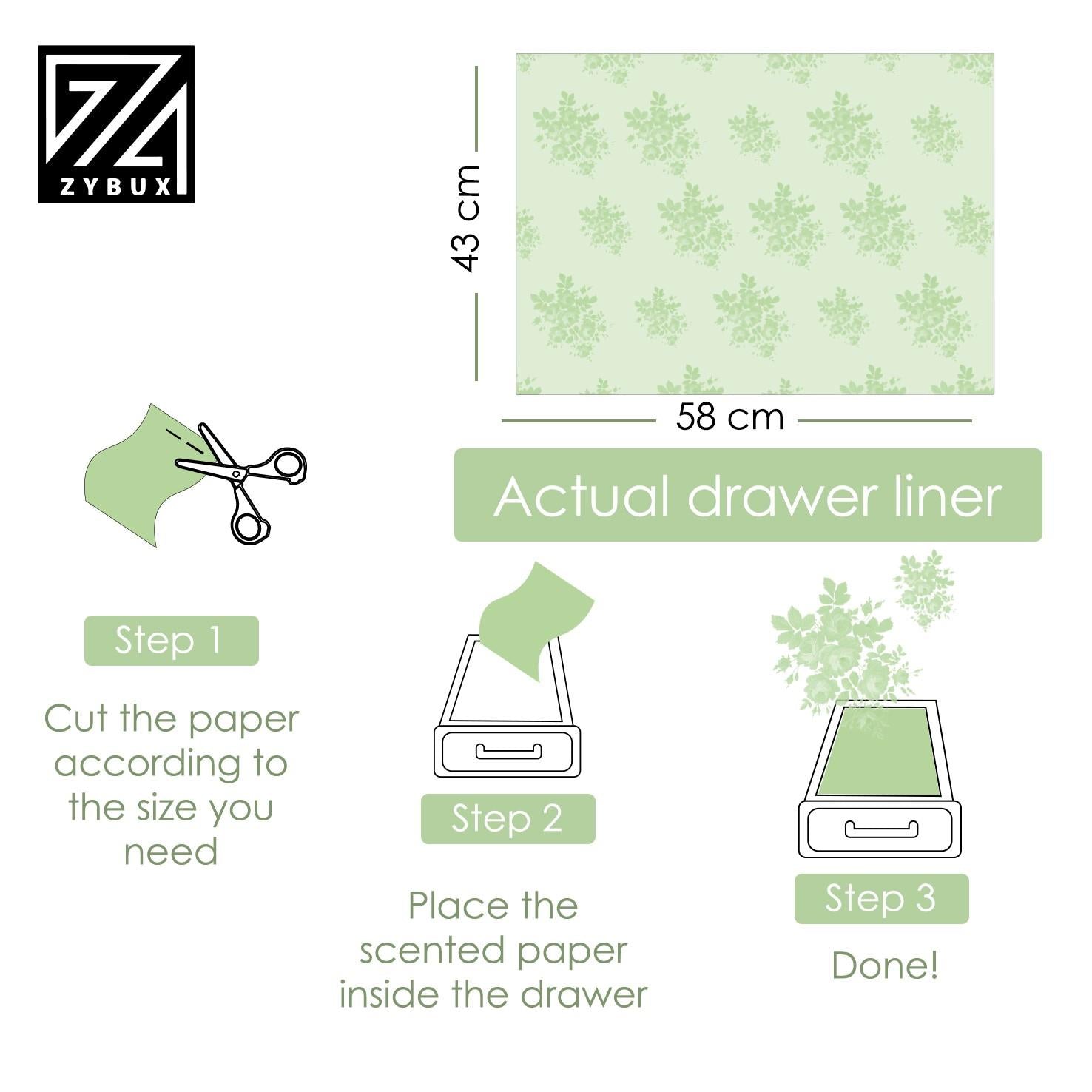 Scented Draw Liners 4 Pack Ocean Breeze, Jasmine, Wild Rose, Lavender 43x58cm - ZYBUX