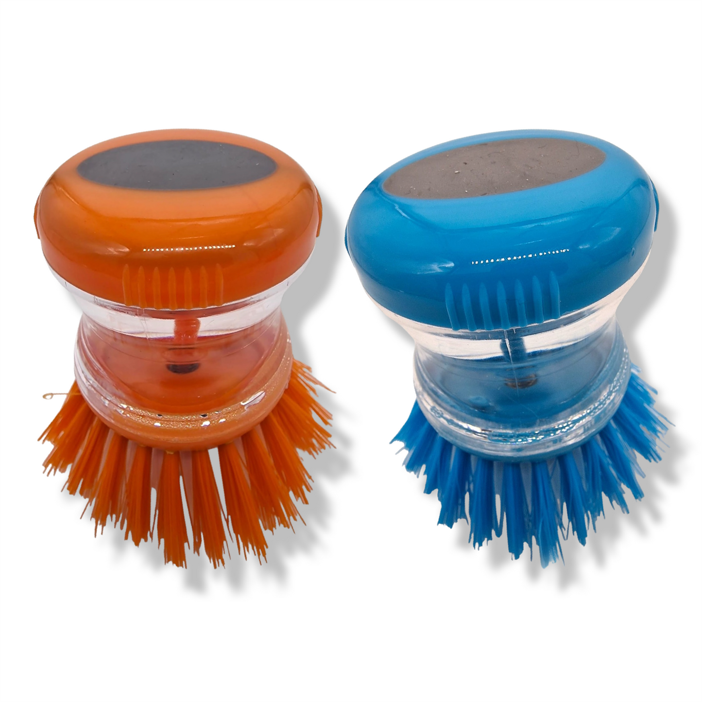 2 Sponge Dishes Cleaning Scouring Pad, Soap Dispensing Washing Up Scrubber Brush - ZYBUX