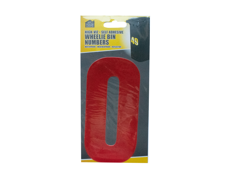 Wheelie Bin House Numbers Adhesive Wheely Stickers Reflective Sticky Numbers - ZYBUX