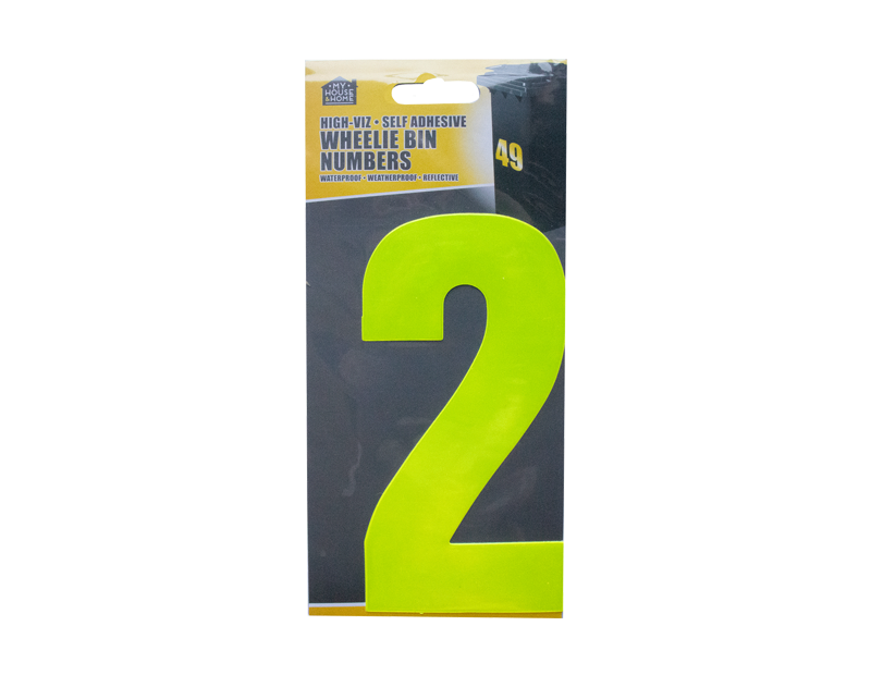 Wheelie Bin House Numbers Adhesive Wheely Stickers Reflective Sticky Numbers - ZYBUX