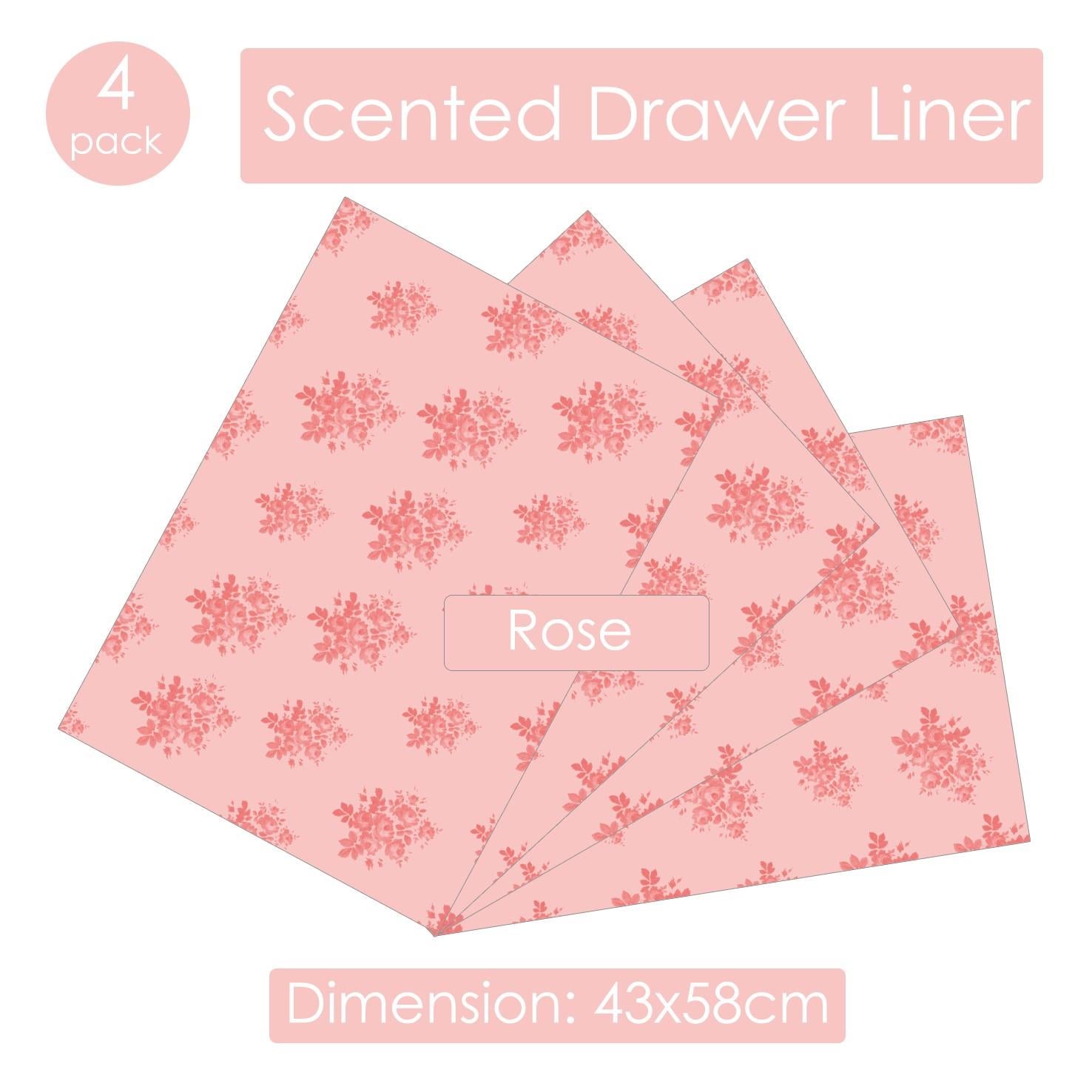 Scented Draw Liners 4 Pack Ocean Breeze, Jasmine, Wild Rose, Lavender 43x58cm - ZYBUX