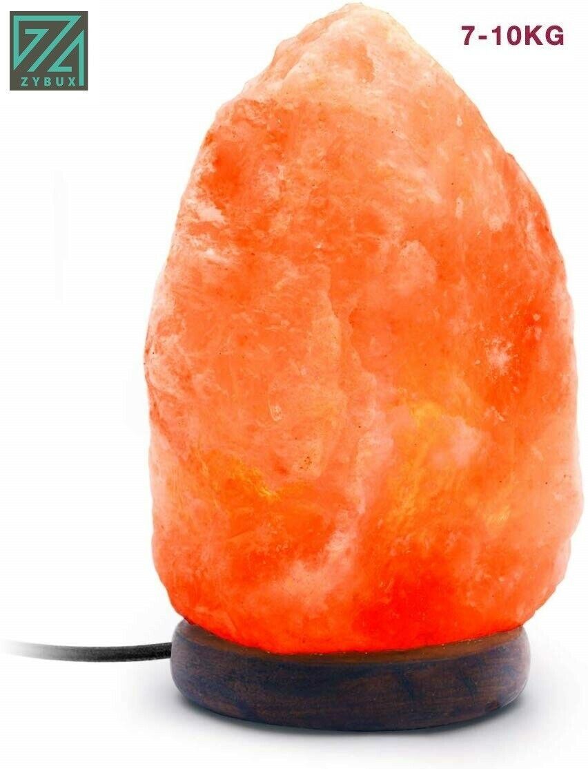 Genuine Himalayan Salt Lamp Rock Salt Bulb Lamps Crystal Pink Night Lantern Plug - ZYBUX