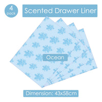 Scented Draw Liners 4 Pack Ocean Breeze, Jasmine, Wild Rose, Lavender 43x58cm - ZYBUX
