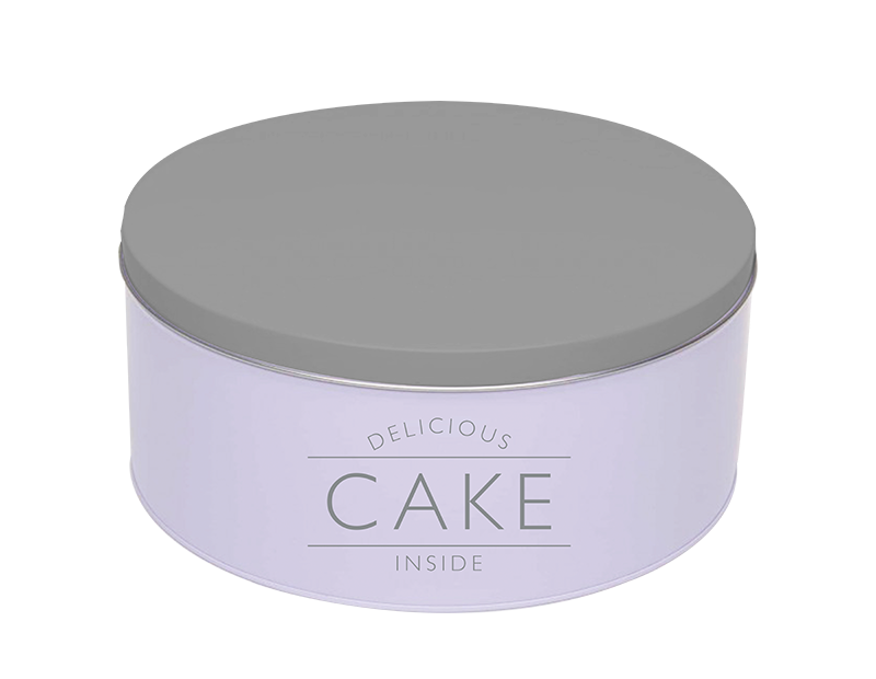 Round Cake Storage Tin Airtight Lid Cookies Biscuits Box Kitchen Baking Gift UK - ZYBUX
