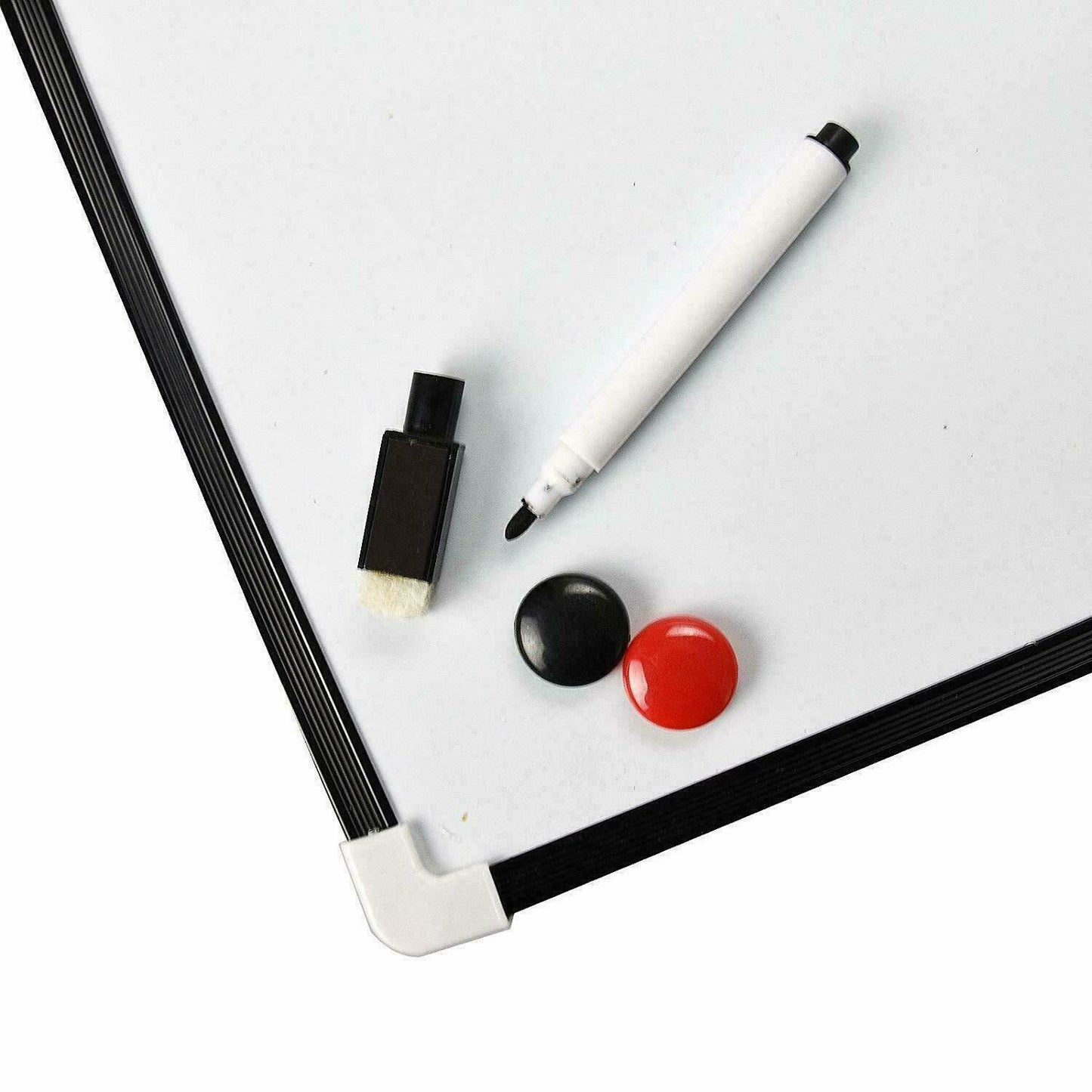 A4 Dry Wipe Magnetic Mini Office Whiteboard Notice Memo White Board Pen & Eraser - ZYBUX