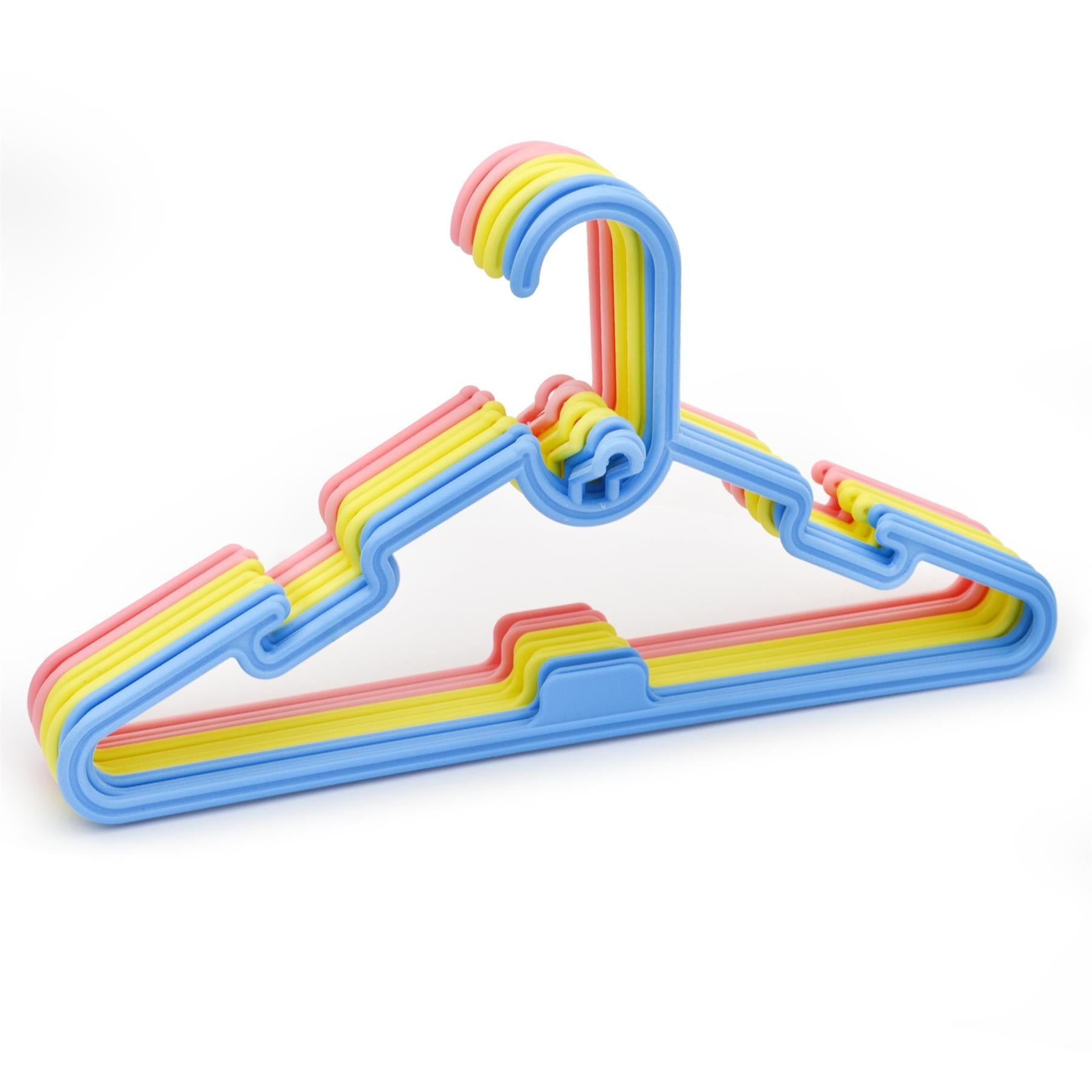 Pack of 40 - Baby Kids Children Plastic Hangers Coat Clothes Cloths With Stackable Hooks - ZYBUX