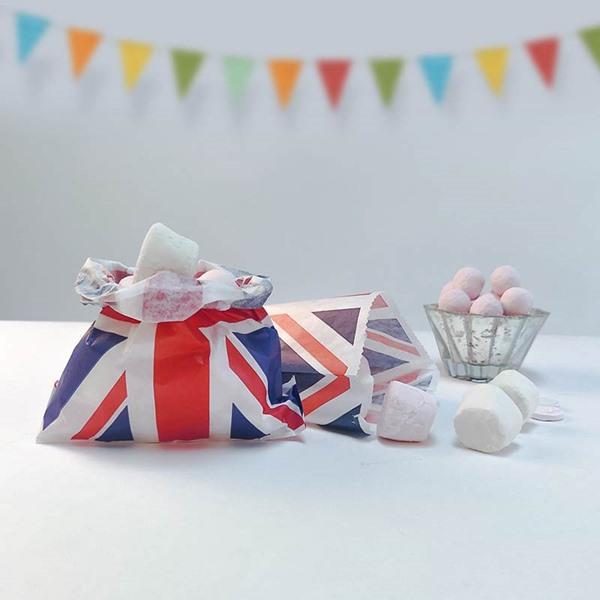 50 STRIPED CANDY PAPER BAGS FOR SWEET FAVOUR BUFFET WEDDING GIFT 7"x9" - 5"x7" - ZYBUX