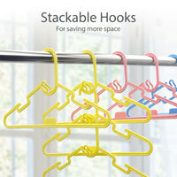 Pack of 40 - Baby Kids Children Plastic Hangers Coat Clothes Cloths With Stackable Hooks - ZYBUX