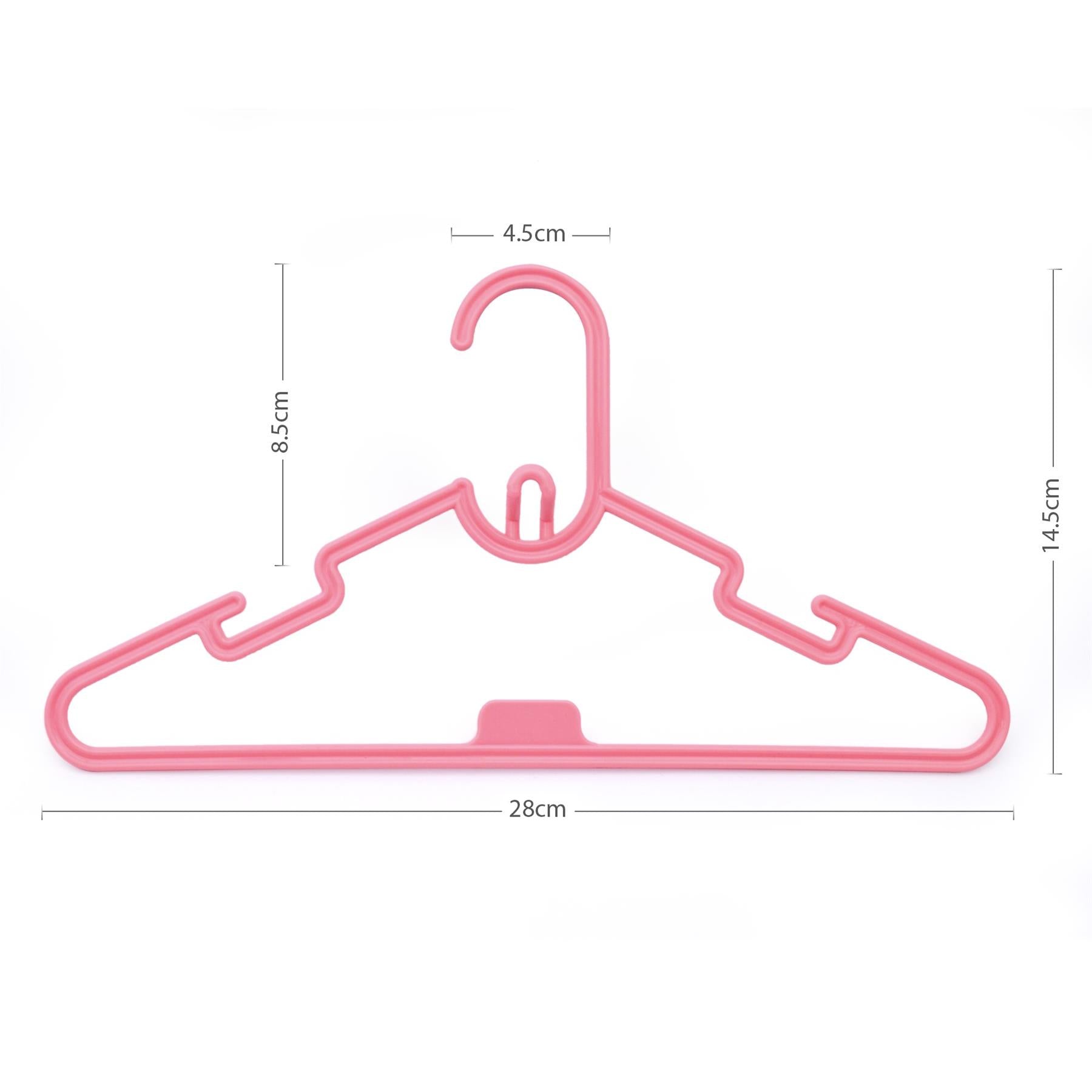 Pack of 40 - Baby Kids Children Plastic Hangers Coat Clothes Cloths With Stackable Hooks - ZYBUX
