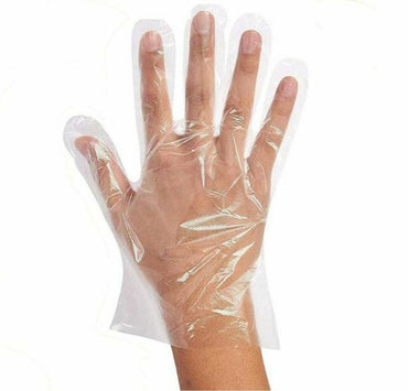150 Pack PE Disposable Gloves Clear Large Purpose Hand Kitchen Food Prep Cleanin - ZYBUX