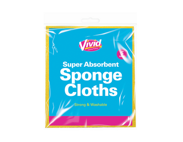 5x Sponge Cloths Absorbent Kitchen Surface Wipes Celulose Multi Purpose Sponges - ZYBUX