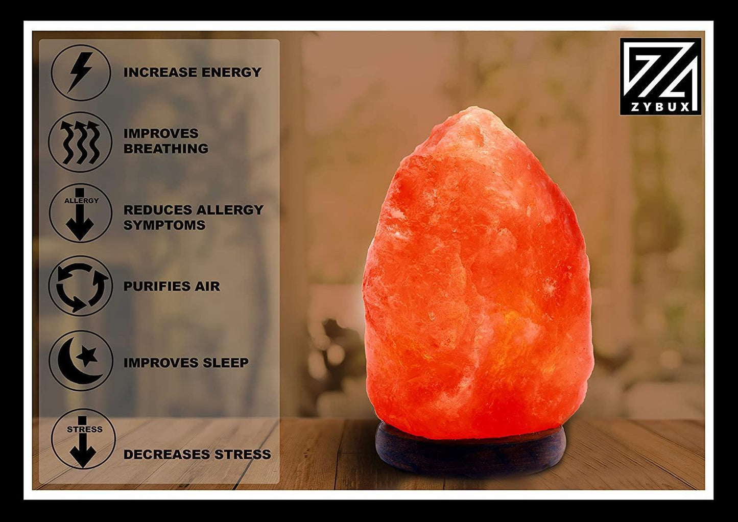 Genuine Himalayan Salt Lamp Rock Salt Bulb Lamps Crystal Pink Night Lantern Plug - ZYBUX