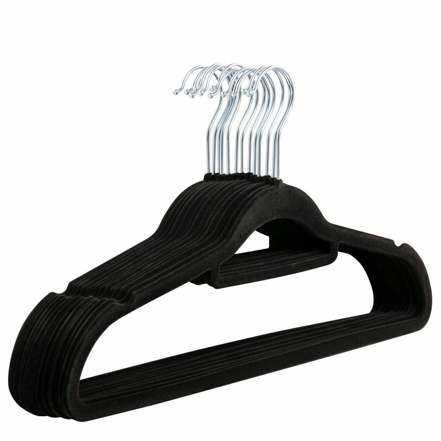 Coat Clothes Clothing Hangers Velvet Velour Non Slip Flocked Trouser Hangers NEW - ZYBUX