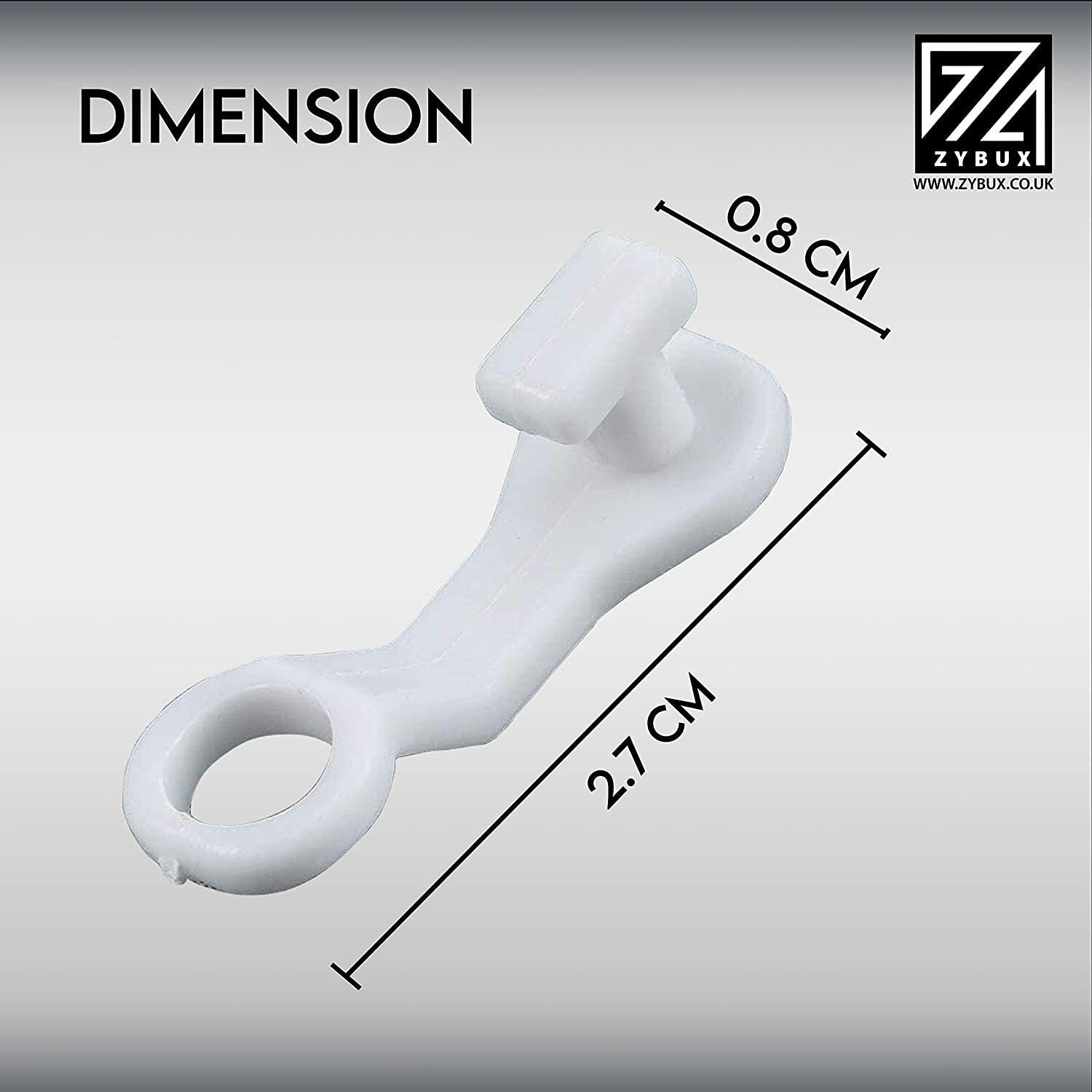 50 Nova Deluxe For Swish Curtain Hooks Runners White Curtain Track Rail Gliders - ZYBUX