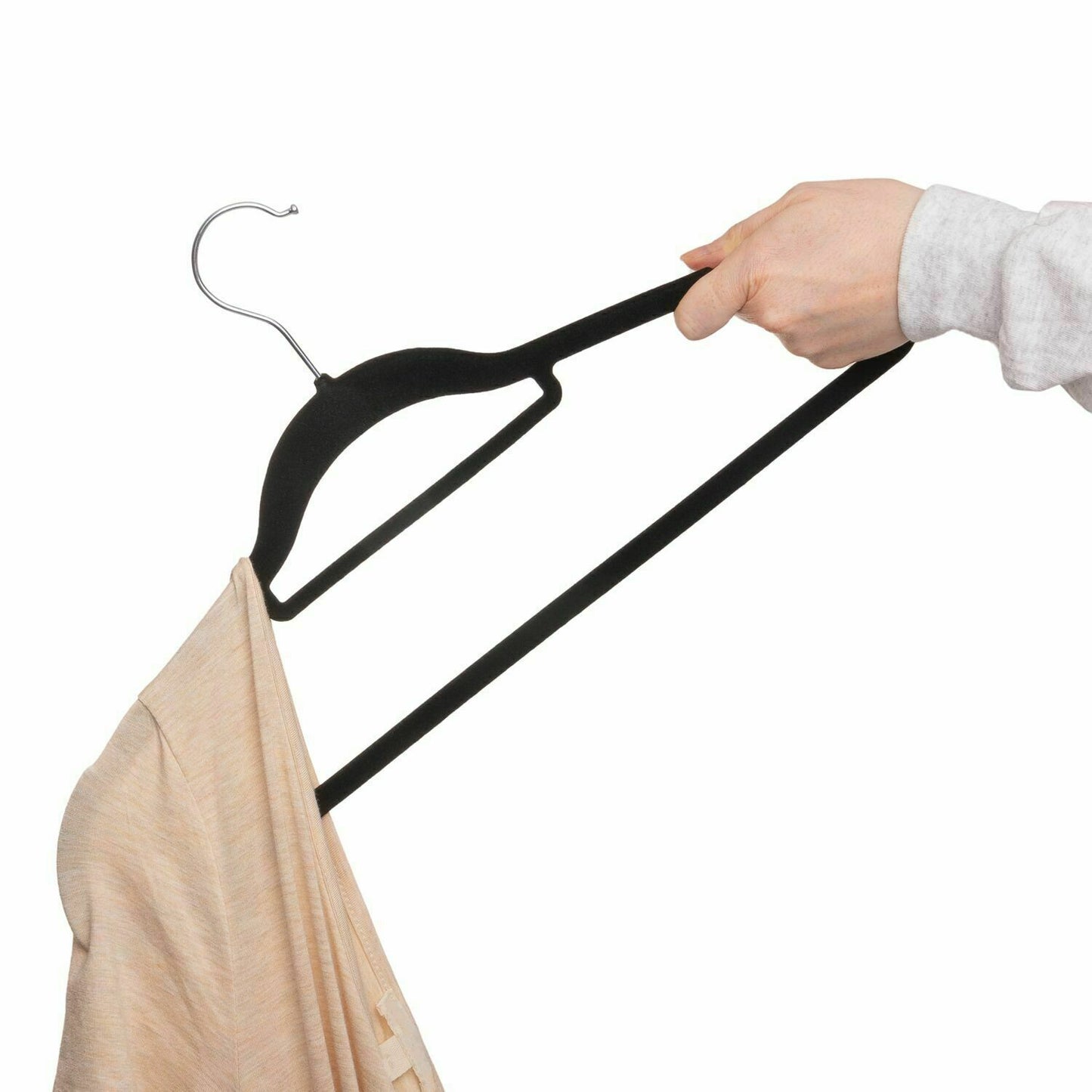 Coat Clothes Clothing Hangers Velvet Velour Non Slip Flocked Trouser Hangers NEW - ZYBUX
