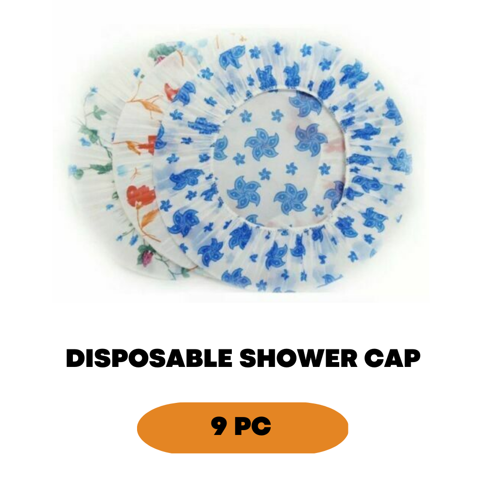 3x Reusable Shower Cap Elasticated Waterproof Caps For Hair 9 Assorted Color - ZYBUX