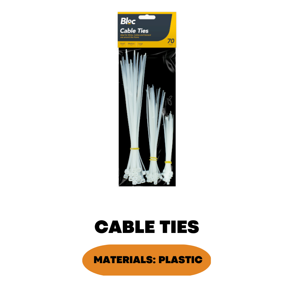 Reusable Cable Zip Ties Heavy Duty Twist Cord wire Organizer 70pcs 9, 14, 19cm - ZYBUX