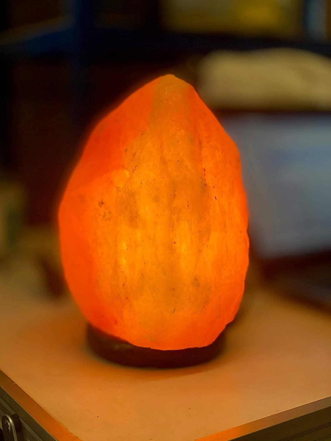 Genuine Himalayan Salt Lamp Rock Salt Bulb Lamps Crystal Pink Night Lantern Plug - ZYBUX