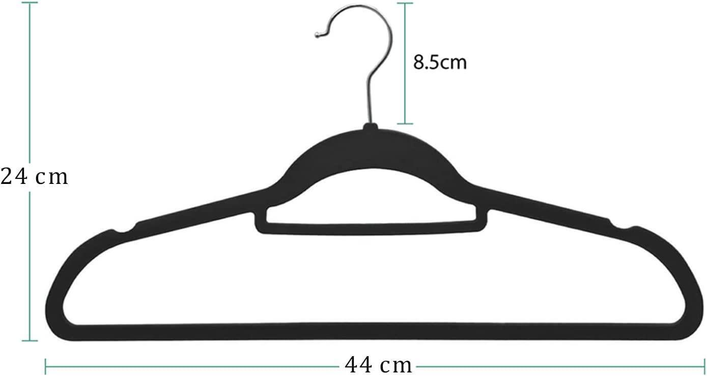 Black Velvet Hangers 120 Pcs Non Slip Flocked Coat Clothes Space Saving Hangers - ZYBUX