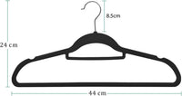 Black Velvet Hangers 120 Pcs Non Slip Flocked Coat Clothes Space Saving Hangers - ZYBUX