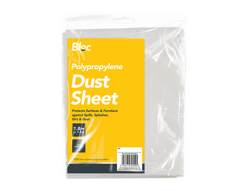 POLYTHENE DUST SHEET COVER 1.8m x 1.5m DIY PAINTING DECORATING FURNITURE - ZYBUX