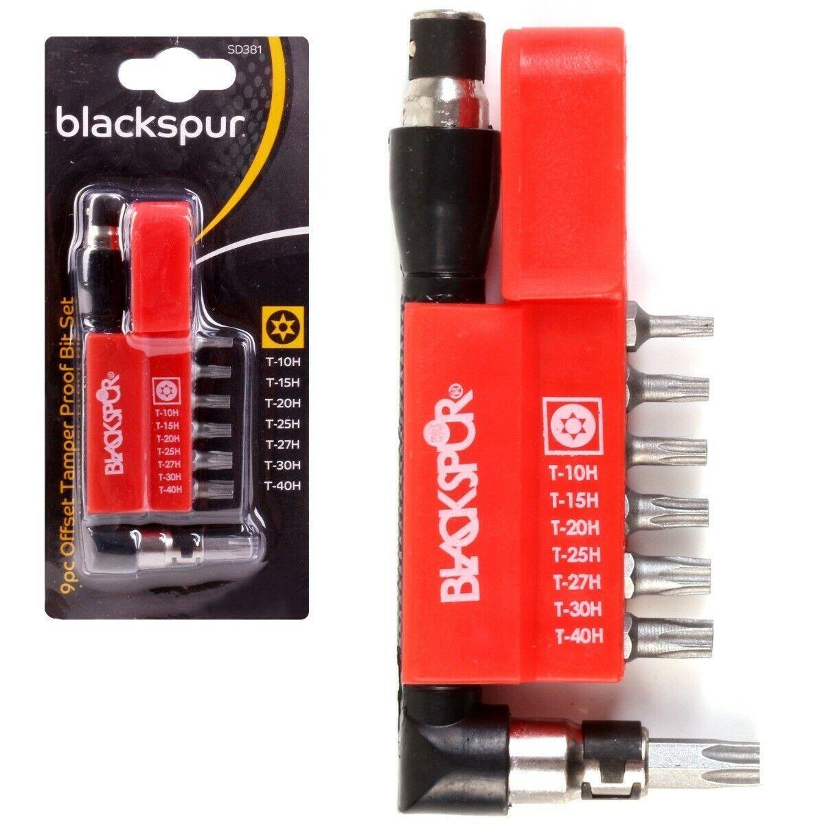 9Pc OFFSET TAMPER PROOF TORX BIT SET Security Screw Holder Screwdriver - ZYBUX