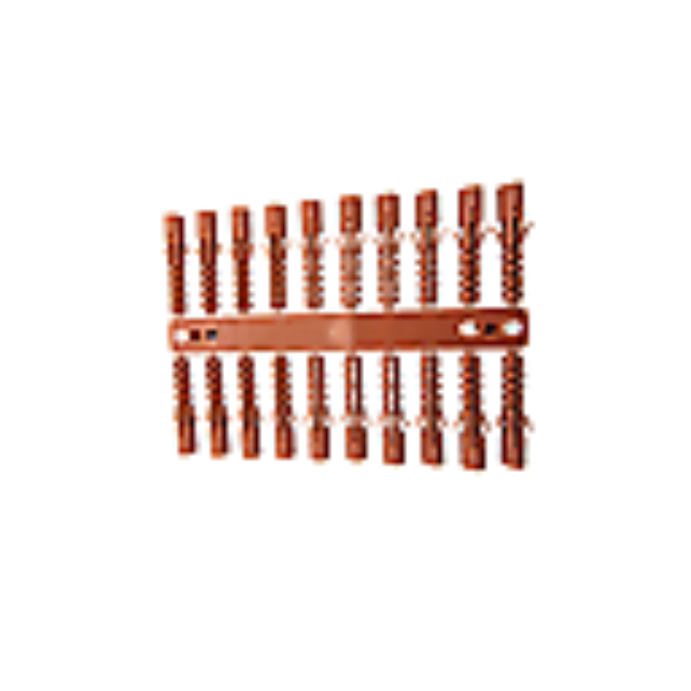 100x Wall Plugs Brown 8MM Assorted Rawl Plug DIY Trade Expansion for Brick Walls - ZYBUX