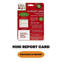 24x Mini Christmas Report Card Children Elf Behavin Badly Xmas Cards Envelopes - ZYBUX