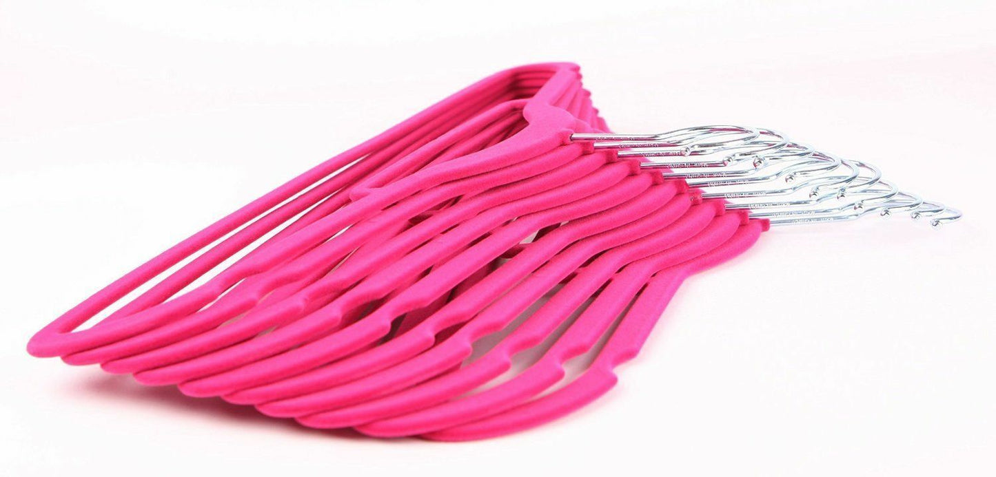 Coat Clothes Clothing Hangers Velvet Velour Non Slip Flocked Trouser Hangers NEW - ZYBUX