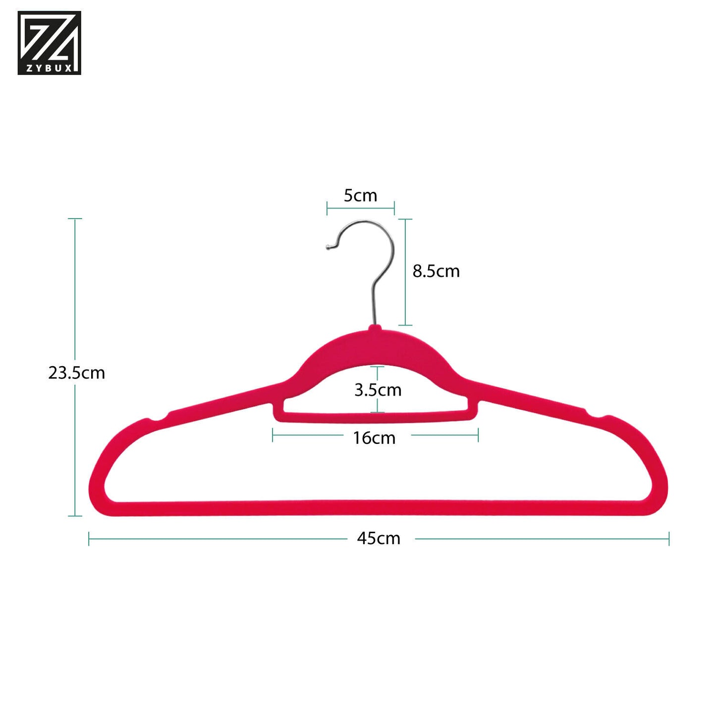 Coat Clothes Clothing Hangers Velvet Velour Non Slip Flocked Trouser Hangers NEW - ZYBUX