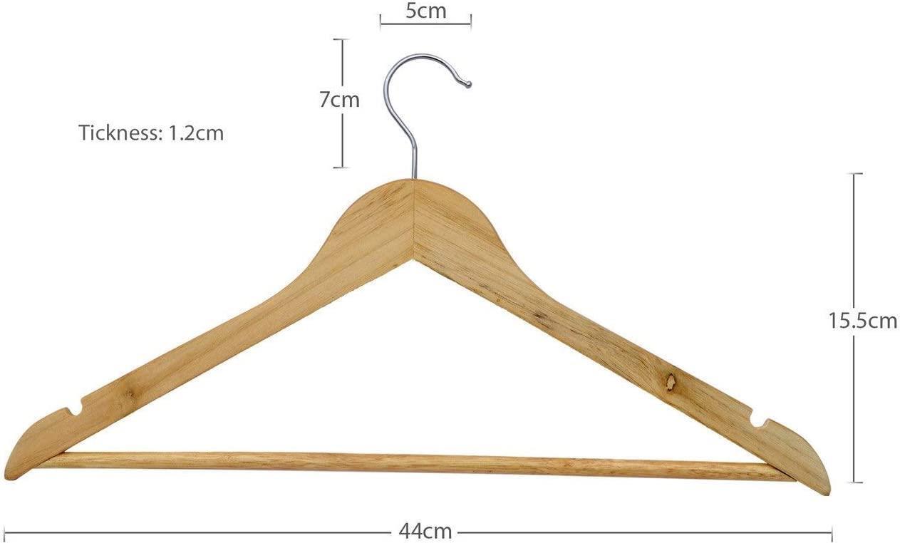 40x Suit Garments Clothes Wooden Coat Hanger Trouser Non-Slip Bar Set Space Save - ZYBUX