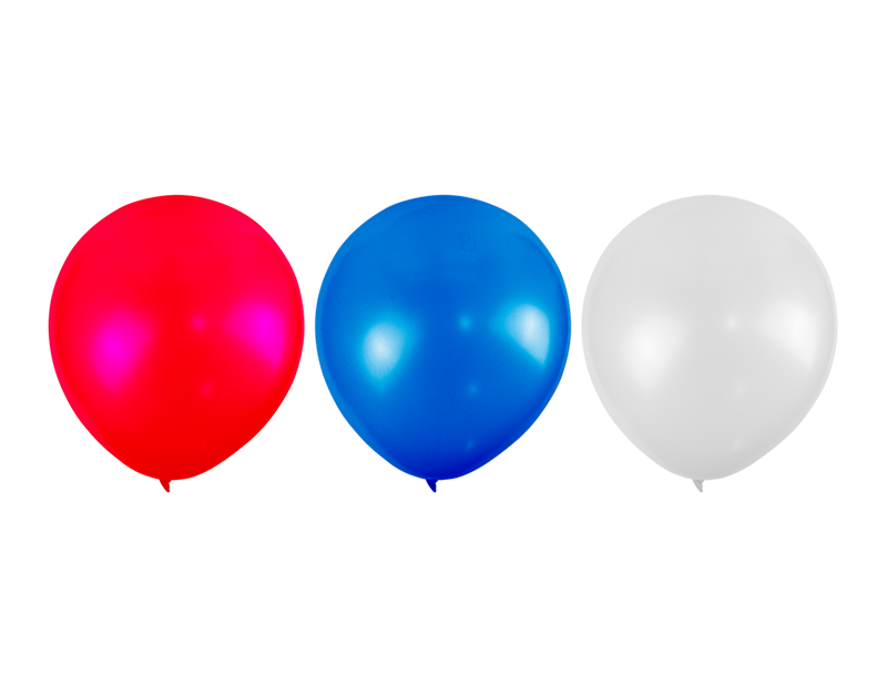 15 Red White Blue Union Jack Balloon King Coronation GB Royal Street Party Decor - ZYBUX