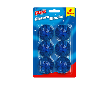 6 x Cistern Blue Blocks Block Cleaner Freshener Bloo Lav Loo Blu Tablets - ZYBUX