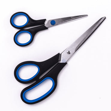 2 Multi Purpose Scissors Kitchen Household Office Stainless Steel Soft Grip SET - ZYBUX