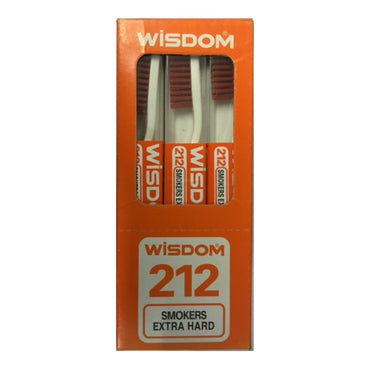 Adult Extra Hard Smokers Toothbrush Wisdom 212 Firm Bristles Dental Care Brushes - ZYBUX