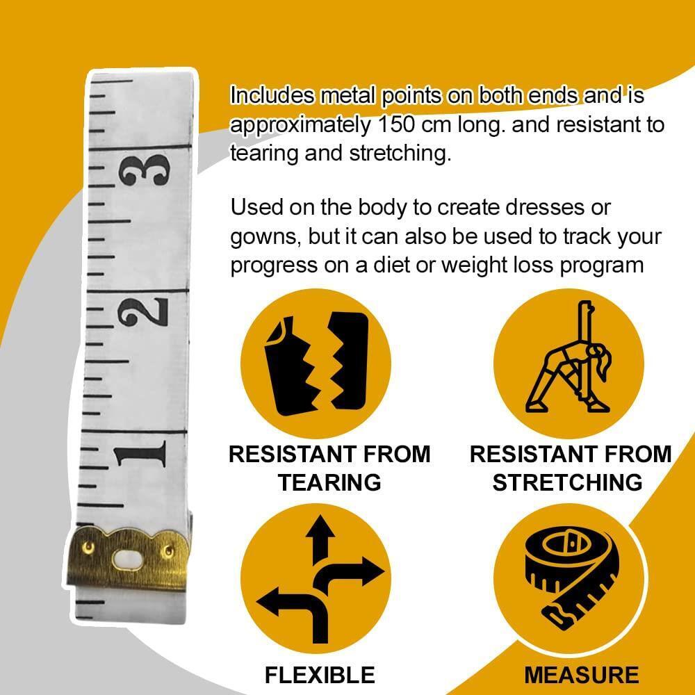 2 x Body Measuring Tape Fabric Dressmakers Tailor Sewing Seamstress Diet Ruler - ZYBUX