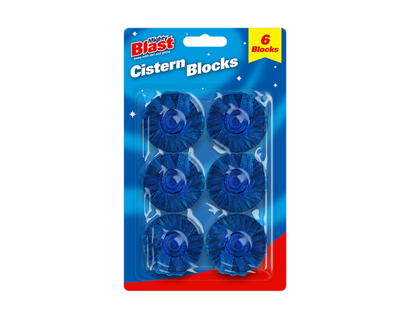 6 x Cistern Blue Blocks Block Cleaner Freshener Bloo Lav Loo Blu Tablets - ZYBUX