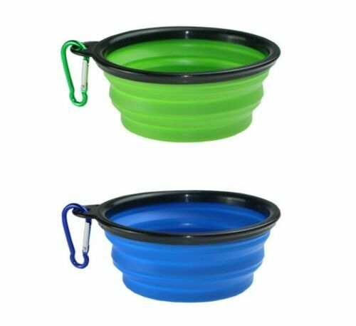 Pet Dog Cat Feeding Station Collapsible Silicone Bowls Dish Food Water Pet Bowl - ZYBUX