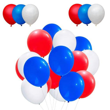 15 Red White Blue Union Jack Balloon King Coronation GB Royal Street Party Decor - ZYBUX